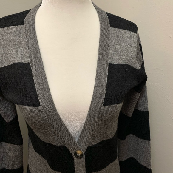 BLUENOTES | NWT Grey and Black Stripe Cardigan - Picture 5 of 9